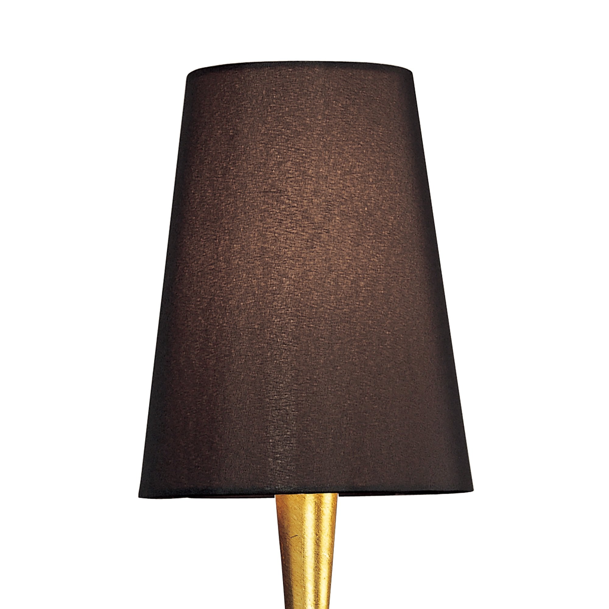 M0548/S/BS Paola Wall Lamp Switched 1 Light E14 Gold Painted Black Shade & Amber Glass Droplets