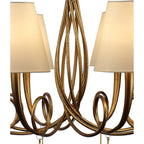 M6205 Paola Pendant 95cm Round 8 Light Gold Painting Cream Shades