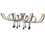 M6207 Paola Pendant 95cm Round 8 Light Silver Painting Black Shades
