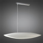 M1940 Pasion Rectangular Pendant 6 Light E27 Gloss White/White Acrylic/Polished Chrome