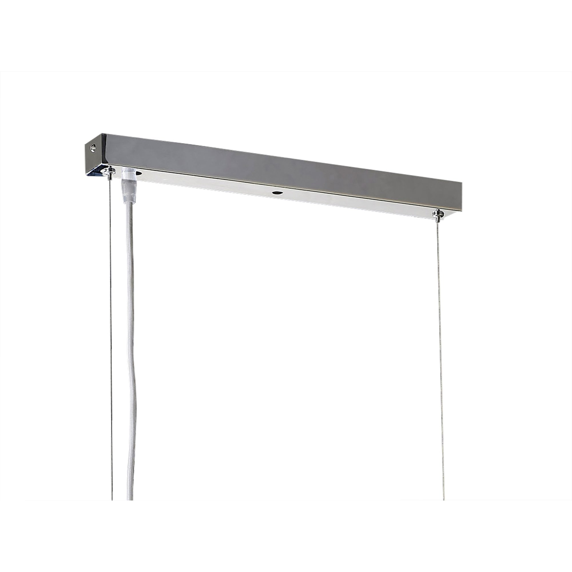 M1940 Pasion Rectangular Pendant 6 Light E27 Gloss White/White Acrylic/Polished Chrome
