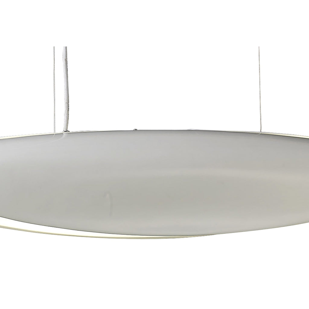 M1940 Pasion Rectangular Pendant 6 Light E27 Gloss White/White Acrylic/Polished Chrome