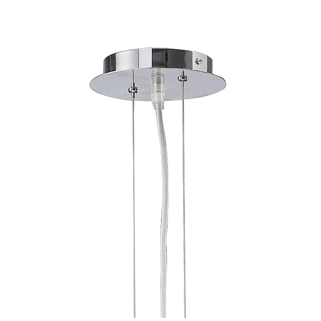 M1941 Pasion Rectangular Pendant 4 Light E27 Gloss White/White Acrylic/Polished Chrome
