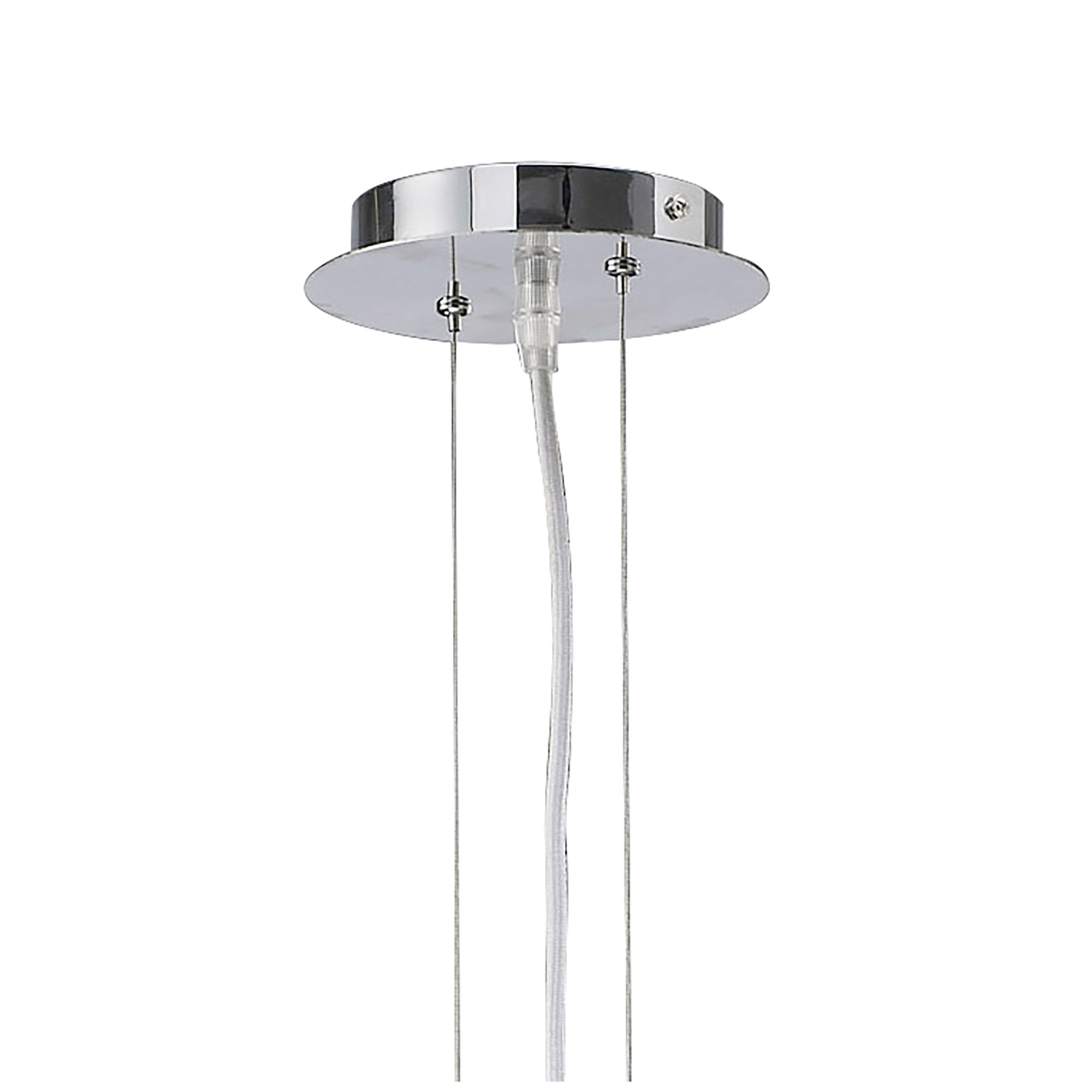 M1941 Pasion Rectangular Pendant 4 Light E27 Gloss White/White Acrylic/Polished Chrome