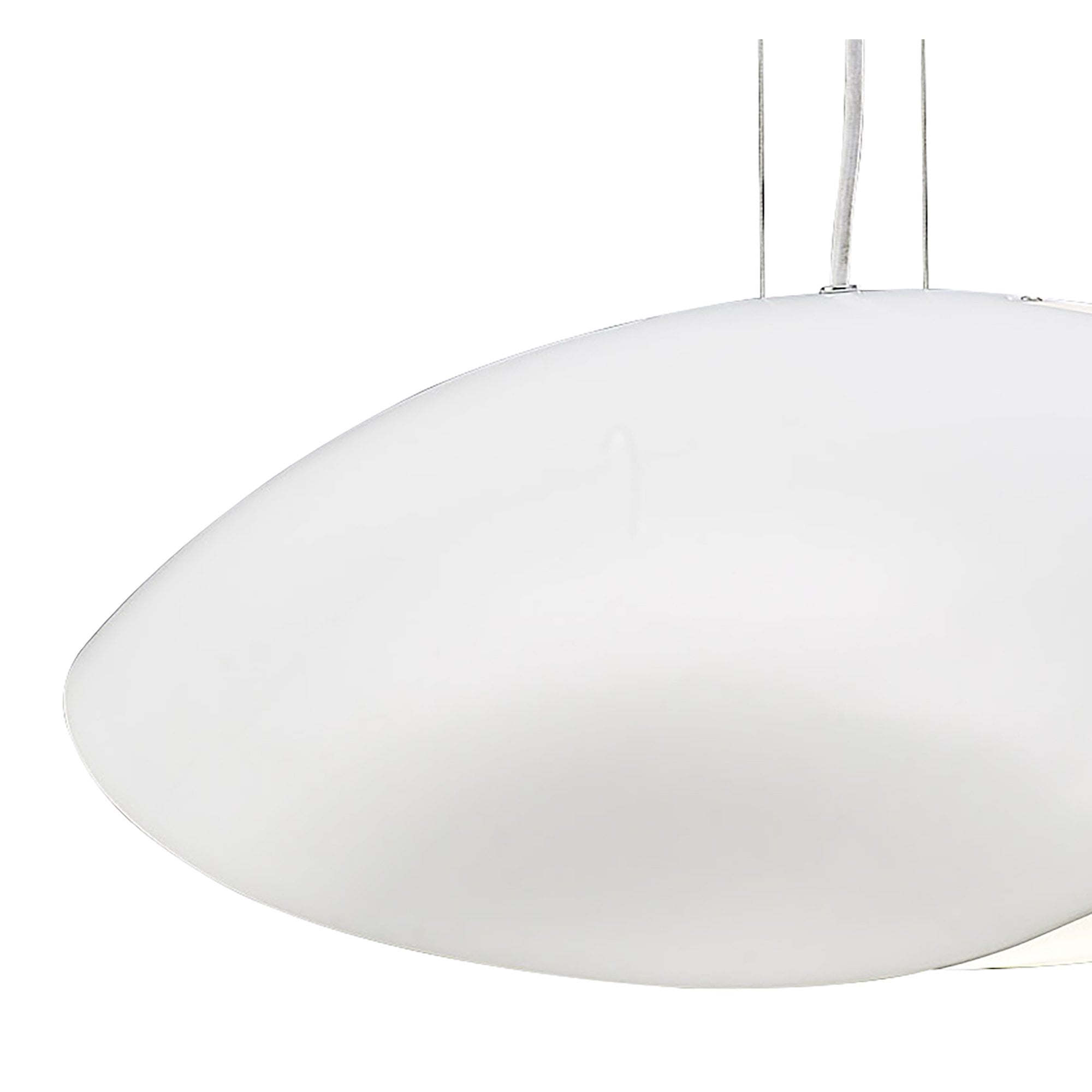 M1941 Pasion Rectangular Pendant 4 Light E27 Gloss White/White Acrylic/Polished Chrome