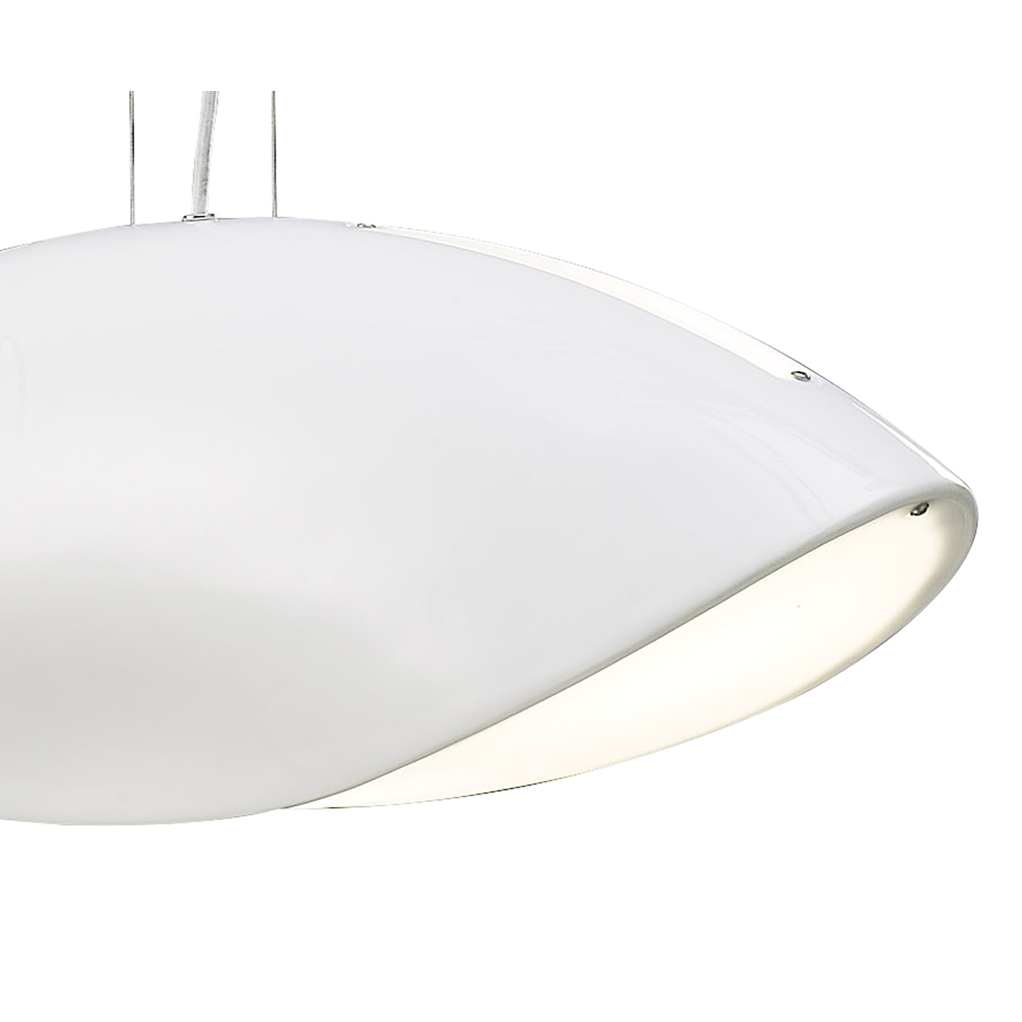 M1941 Pasion Rectangular Pendant 4 Light E27 Gloss White/White Acrylic/Polished Chrome