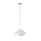 M1942 Pasion Oval Pendant 3 Light E27 Gloss White/White Acrylic/Polished Chrome