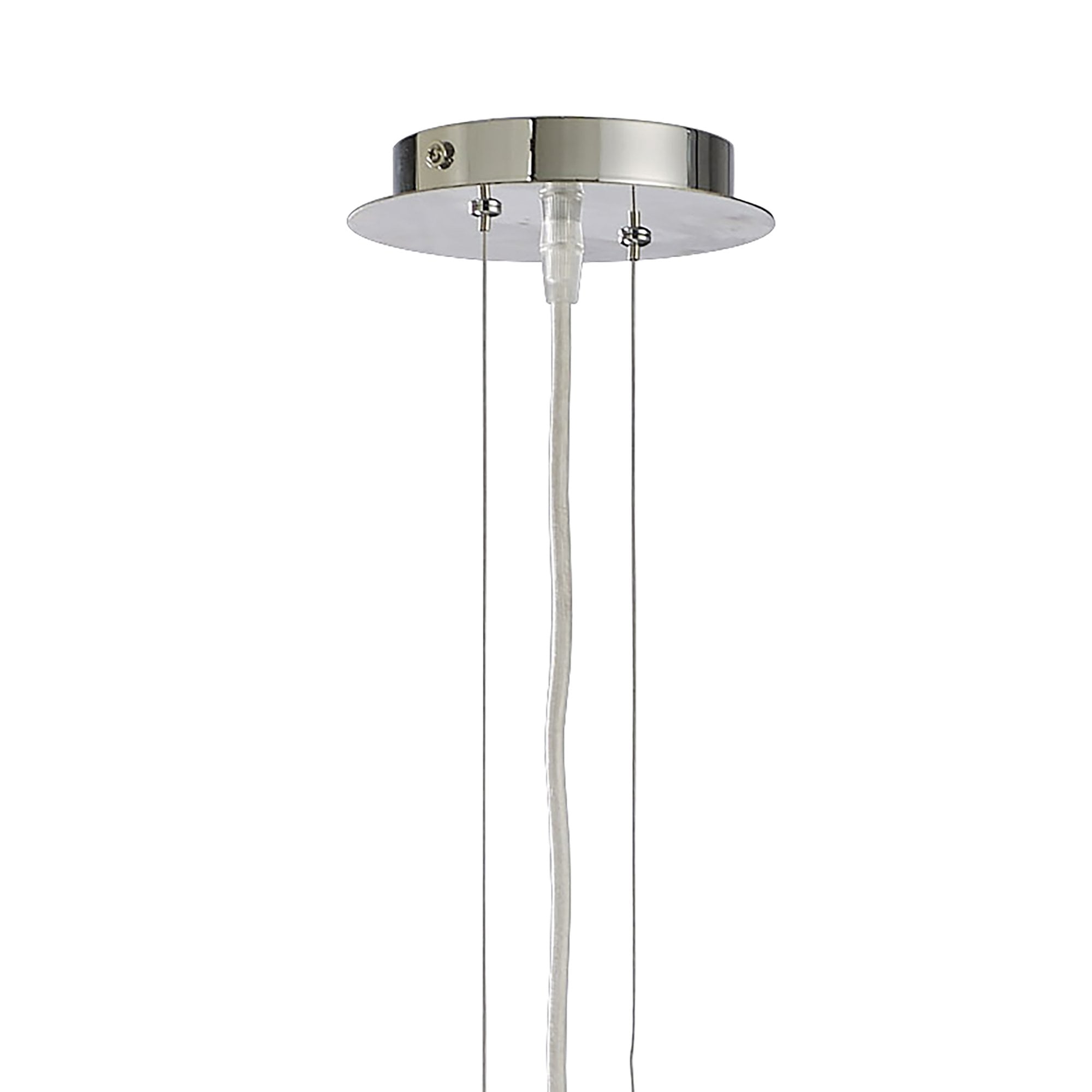 M1942 Pasion Oval Pendant 3 Light E27 Gloss White/White Acrylic/Polished Chrome