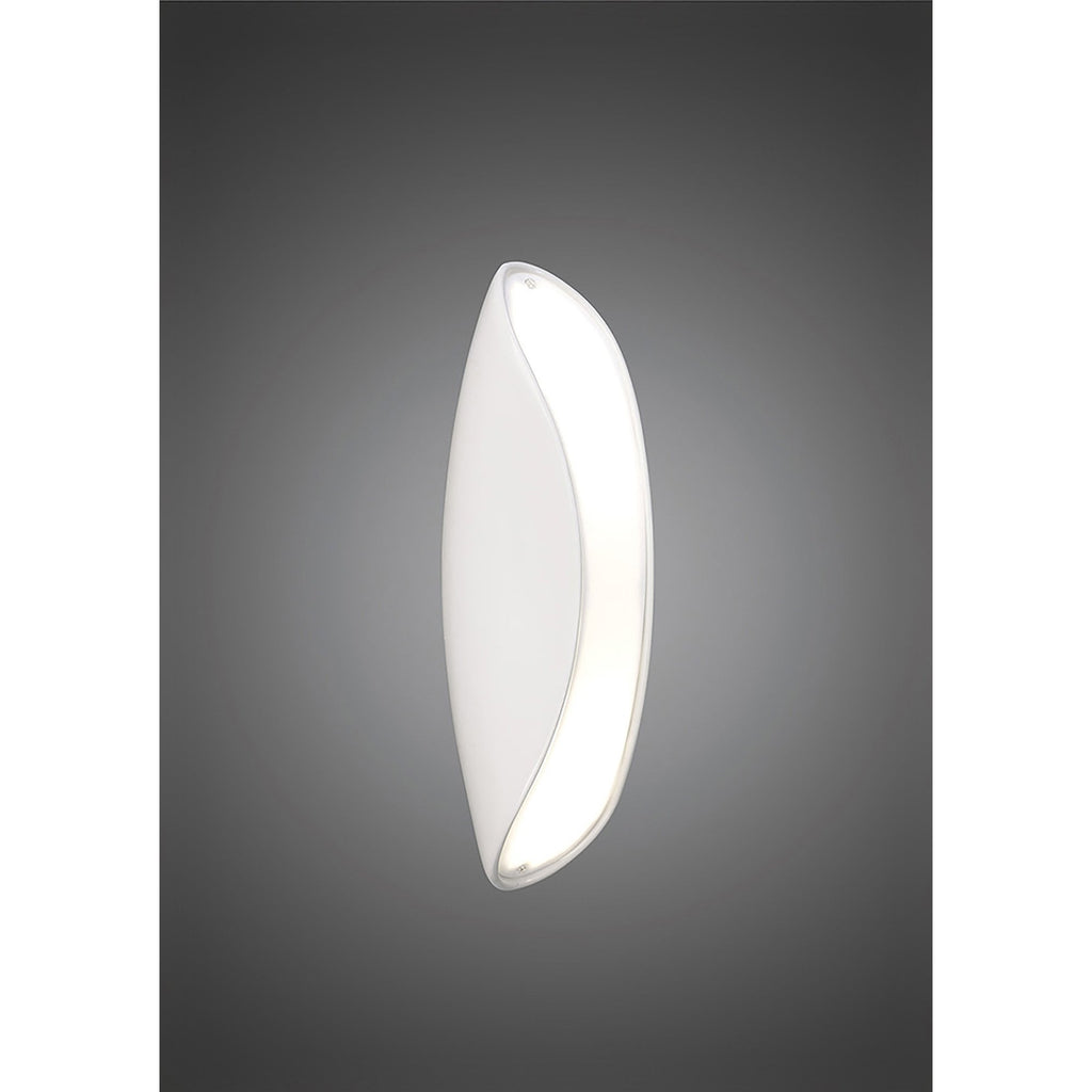 M1943 Pasion Wall Lamp 2 Light E27 Gloss White/White Acrylic/Polished Chrome