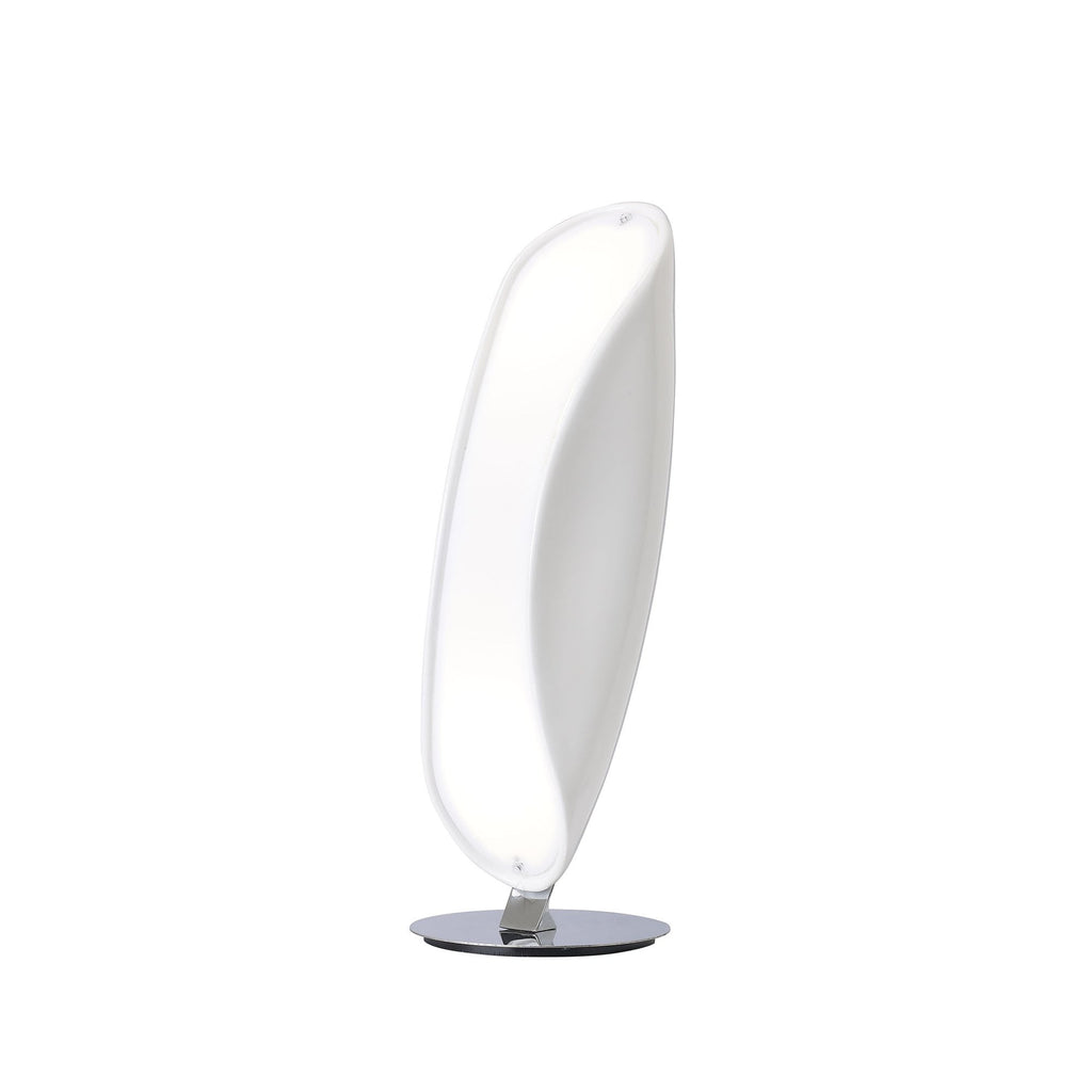 M1945 Pasion Table Lamp 2 Light E27 Gloss White/White Acrylic/Polished Chrome