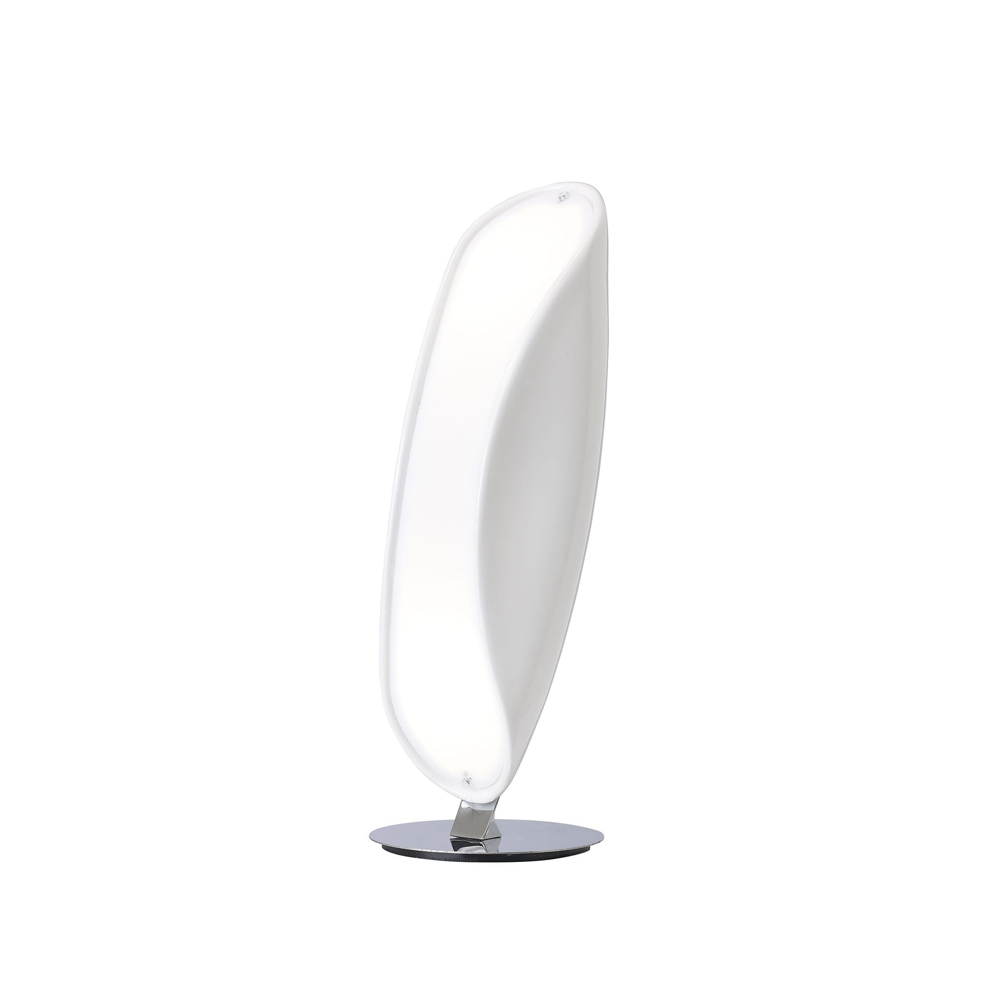 M1945 Pasion Table Lamp 2 Light E27 Gloss White/White Acrylic/Polished Chrome