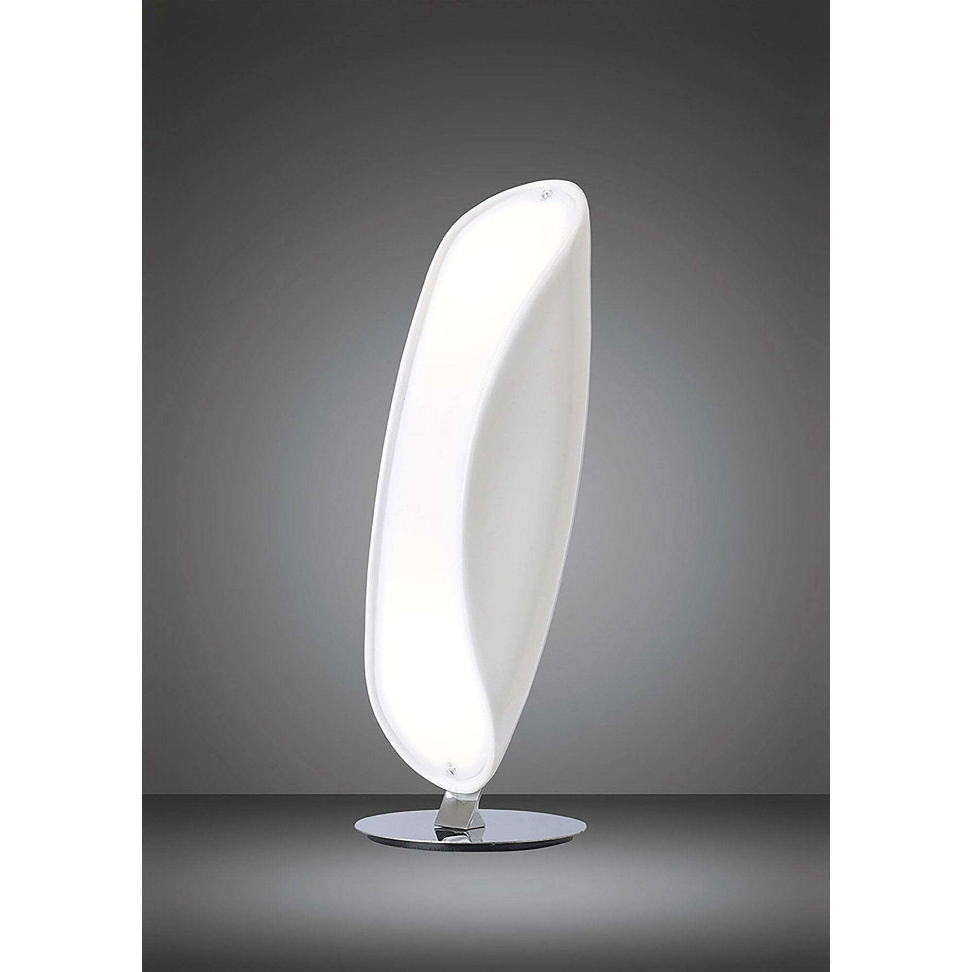 M1945 Pasion Table Lamp 2 Light E27 Gloss White/White Acrylic/Polished Chrome