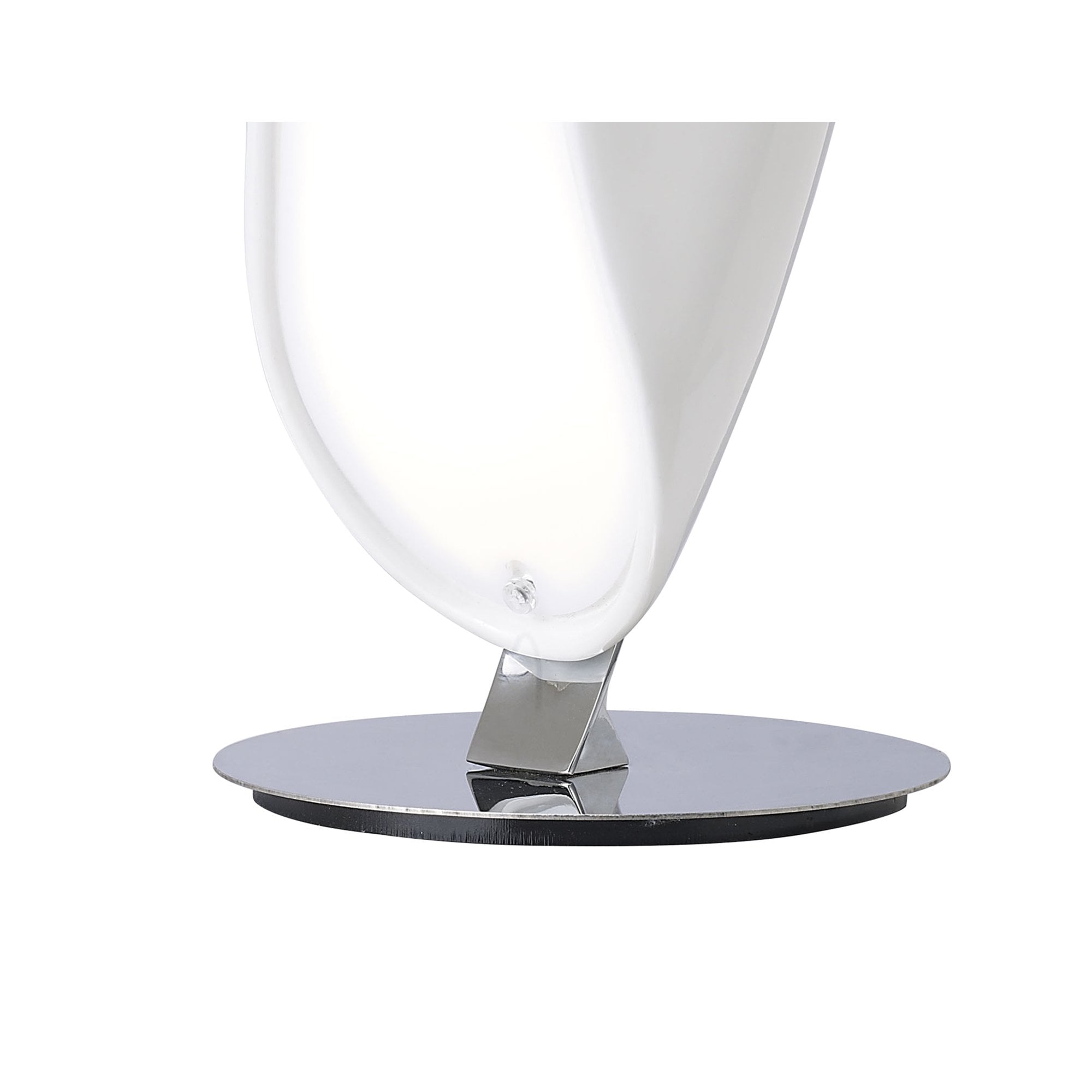M1945 Pasion Table Lamp 2 Light E27 Gloss White/White Acrylic/Polished Chrome