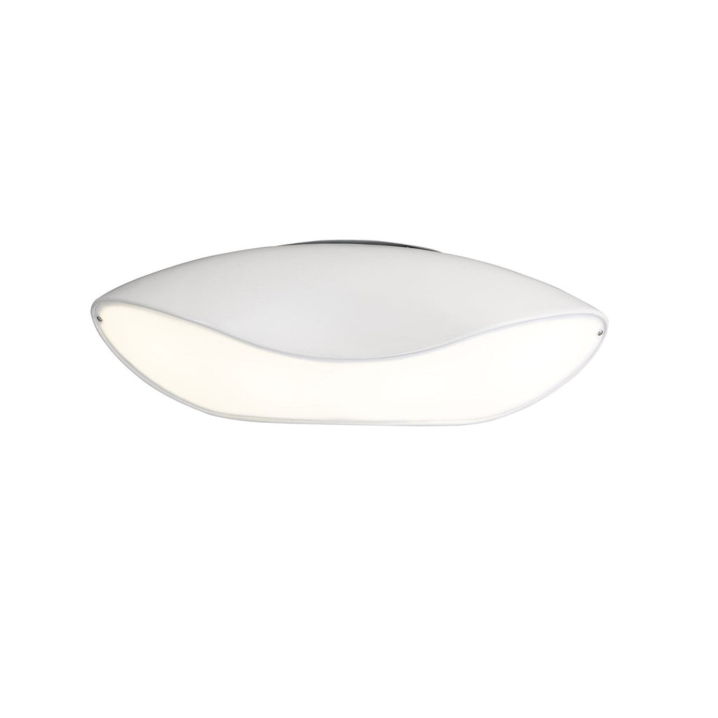 M1947 Pasion Oval Ceiling 4 Light E27 Gloss White/White Acrylic/Polished Chrome