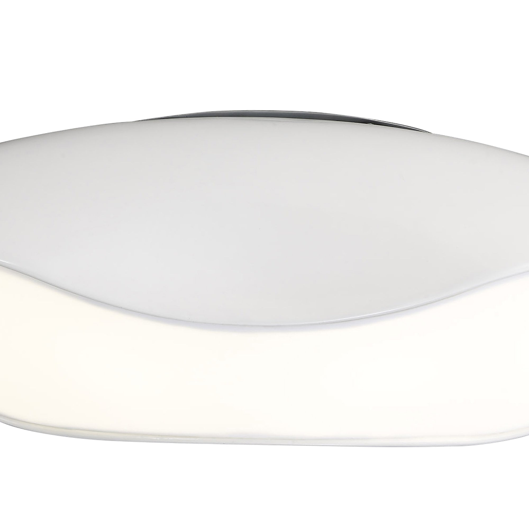 M1947 Pasion Oval Ceiling 4 Light E27 Gloss White/White Acrylic/Polished Chrome