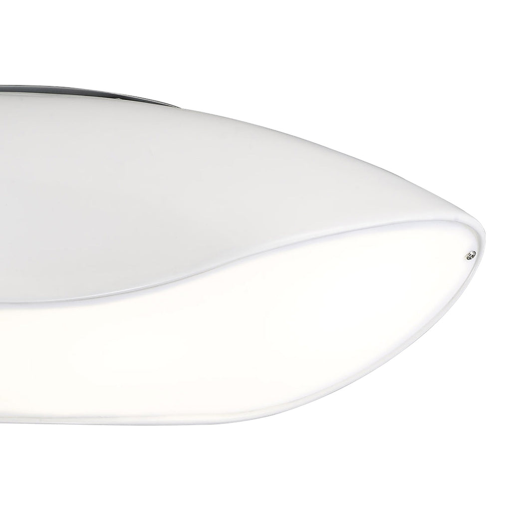 M1947 Pasion Oval Ceiling 4 Light E27 Gloss White/White Acrylic/Polished Chrome
