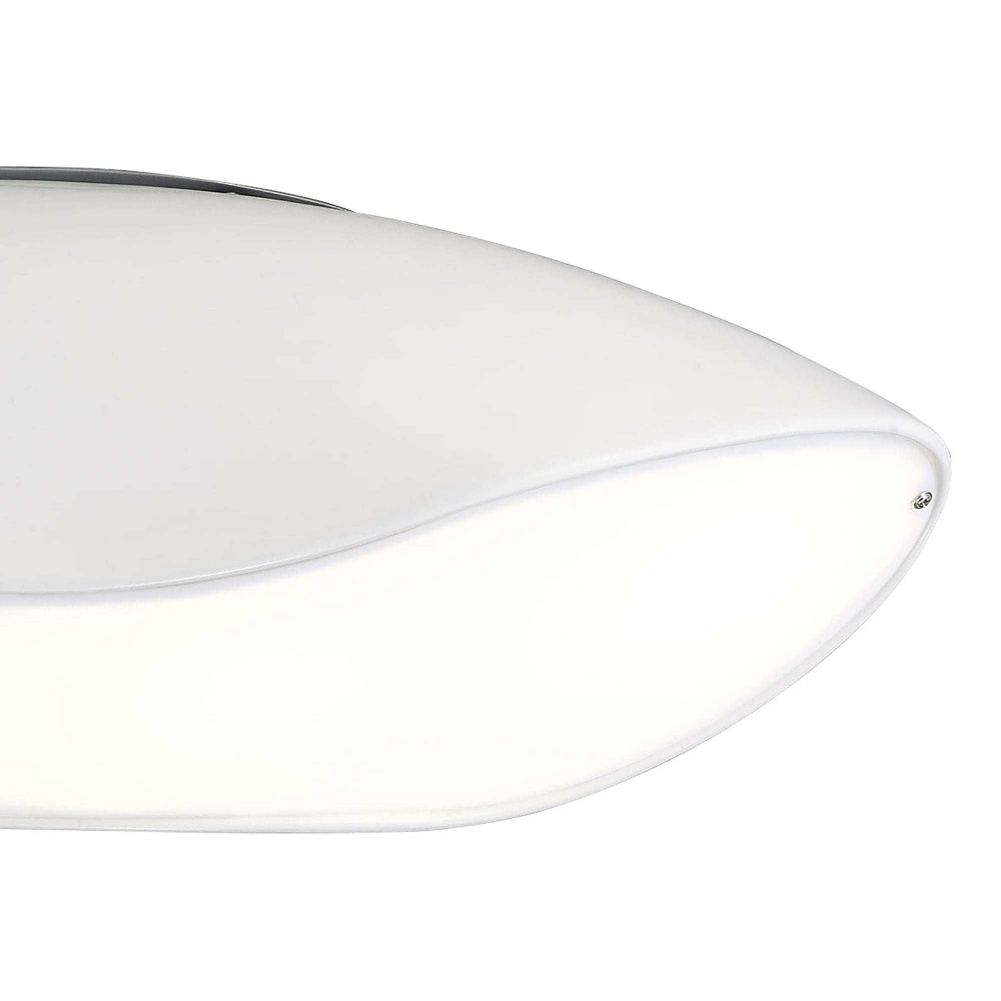 M1947 Pasion Oval Ceiling 4 Light E27 Gloss White/White Acrylic/Polished Chrome
