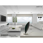 M1952 Pasion Rectangular Pendant 3 Light E27 Gloss Black/White Acrylic/Polished Chrome