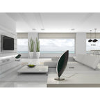 M1952 Pasion Rectangular Pendant 3 Light E27 Gloss Black/White Acrylic/Polished Chrome