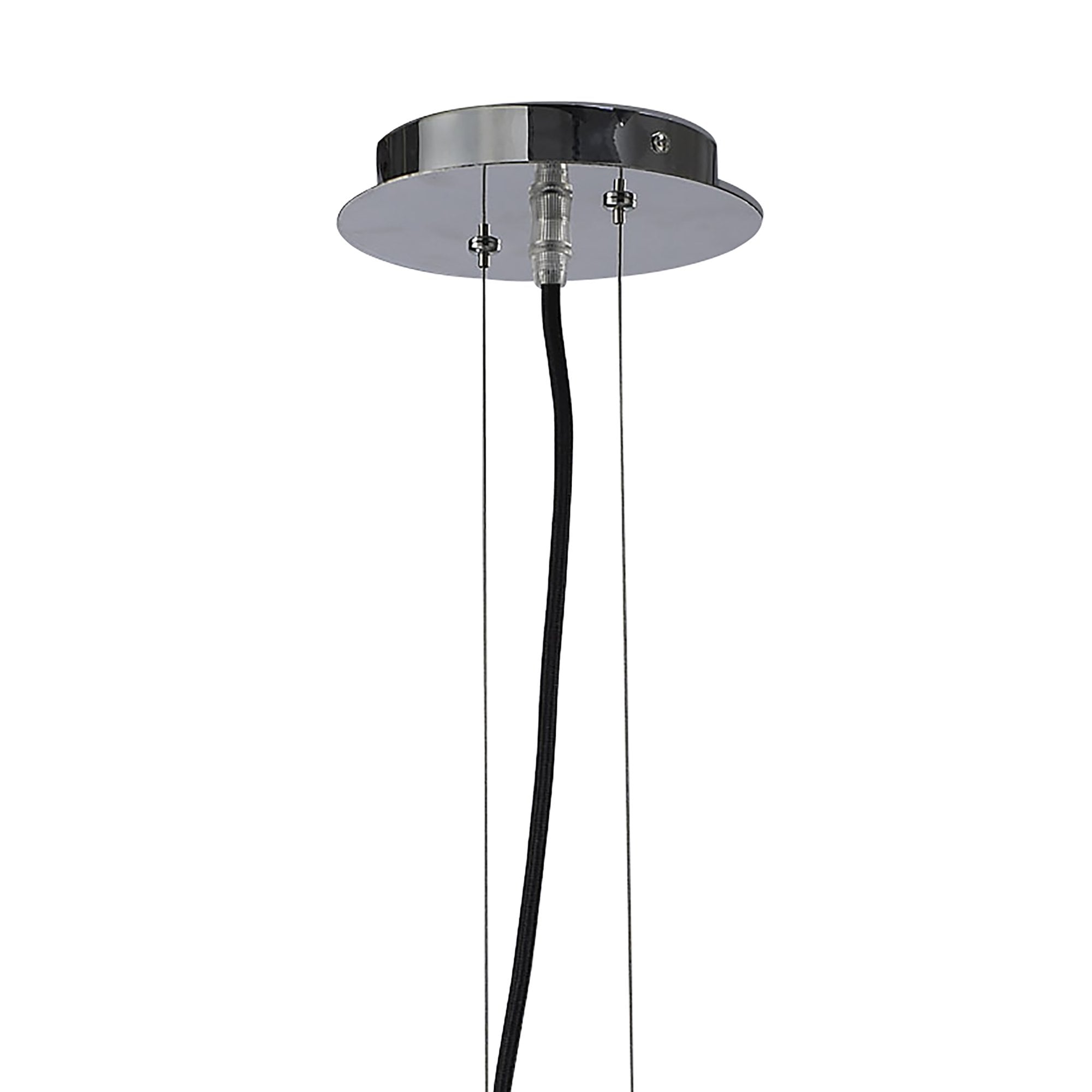 M1952 Pasion Rectangular Pendant 3 Light E27 Gloss Black/White Acrylic/Polished Chrome