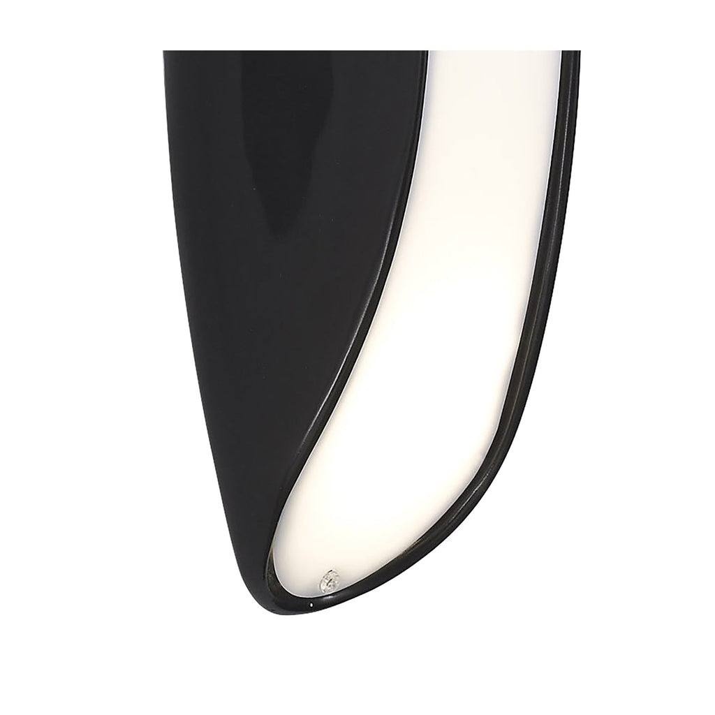 M1953 Pasion Wall Lamp 2 Light E27 Gloss Black/White Acrylic/Polished Chrome