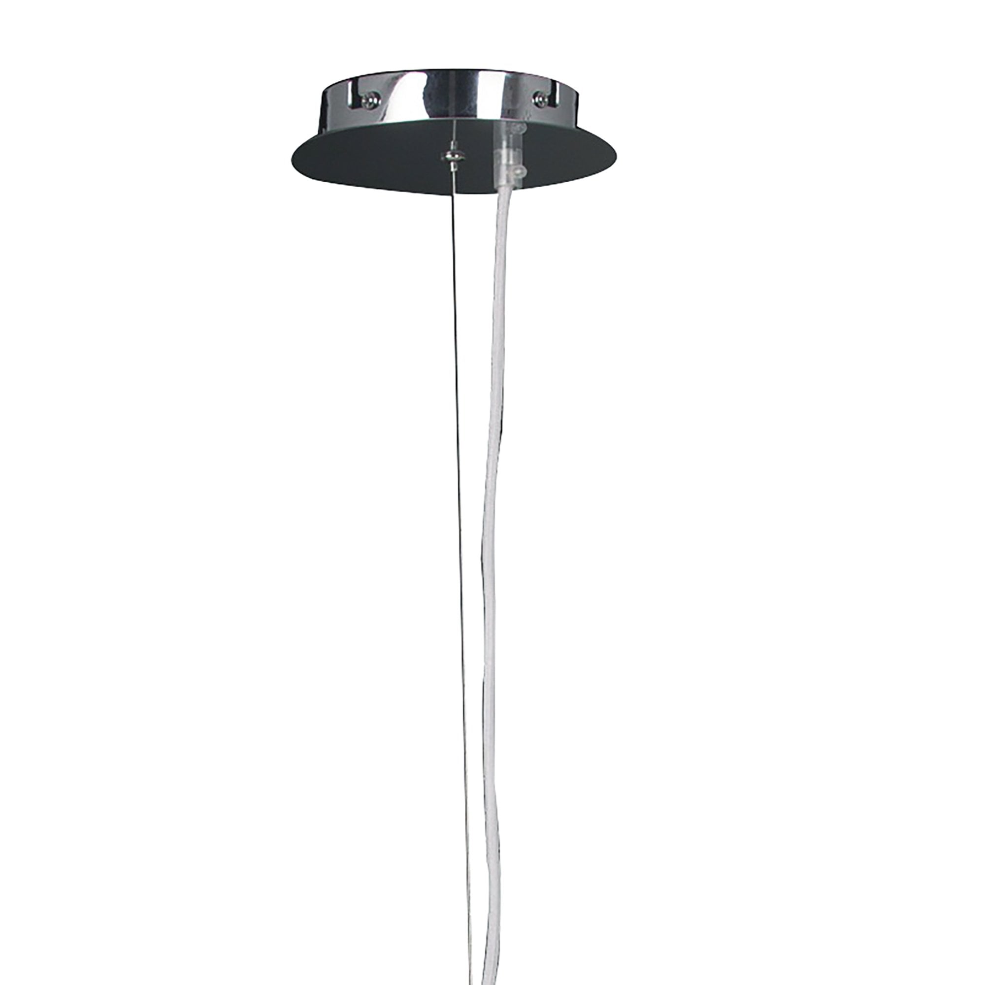 M3740 Phantom Pendant 1 Light E27 Gloss White/Frosted White Glass/Polished Chrome