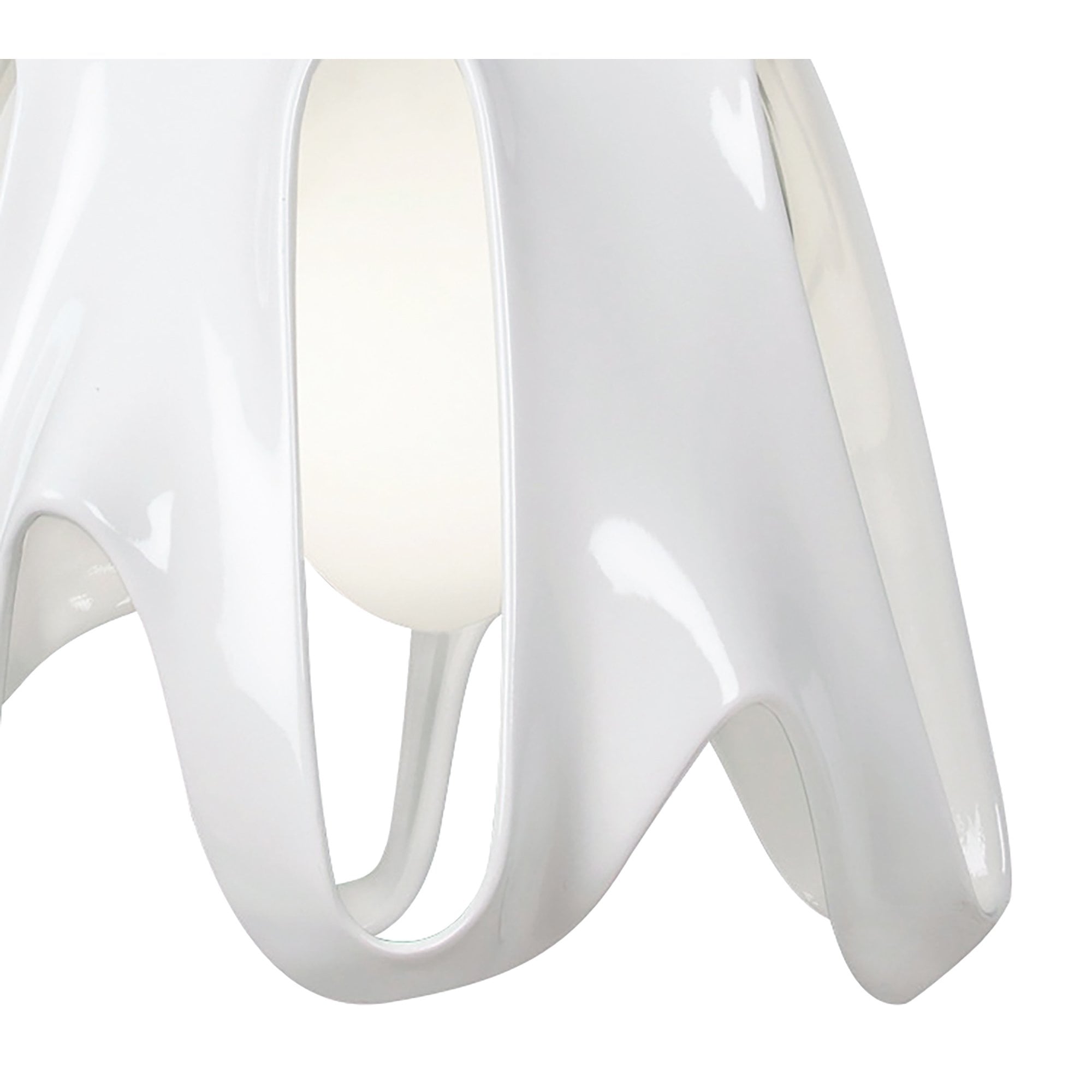 M3740 Phantom Pendant 1 Light E27 Gloss White/Frosted White Glass/Polished Chrome