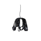 M3741 Phantom Pendant 1 Light E27 Gloss Black/Frosted White Glass/Polished Chrome