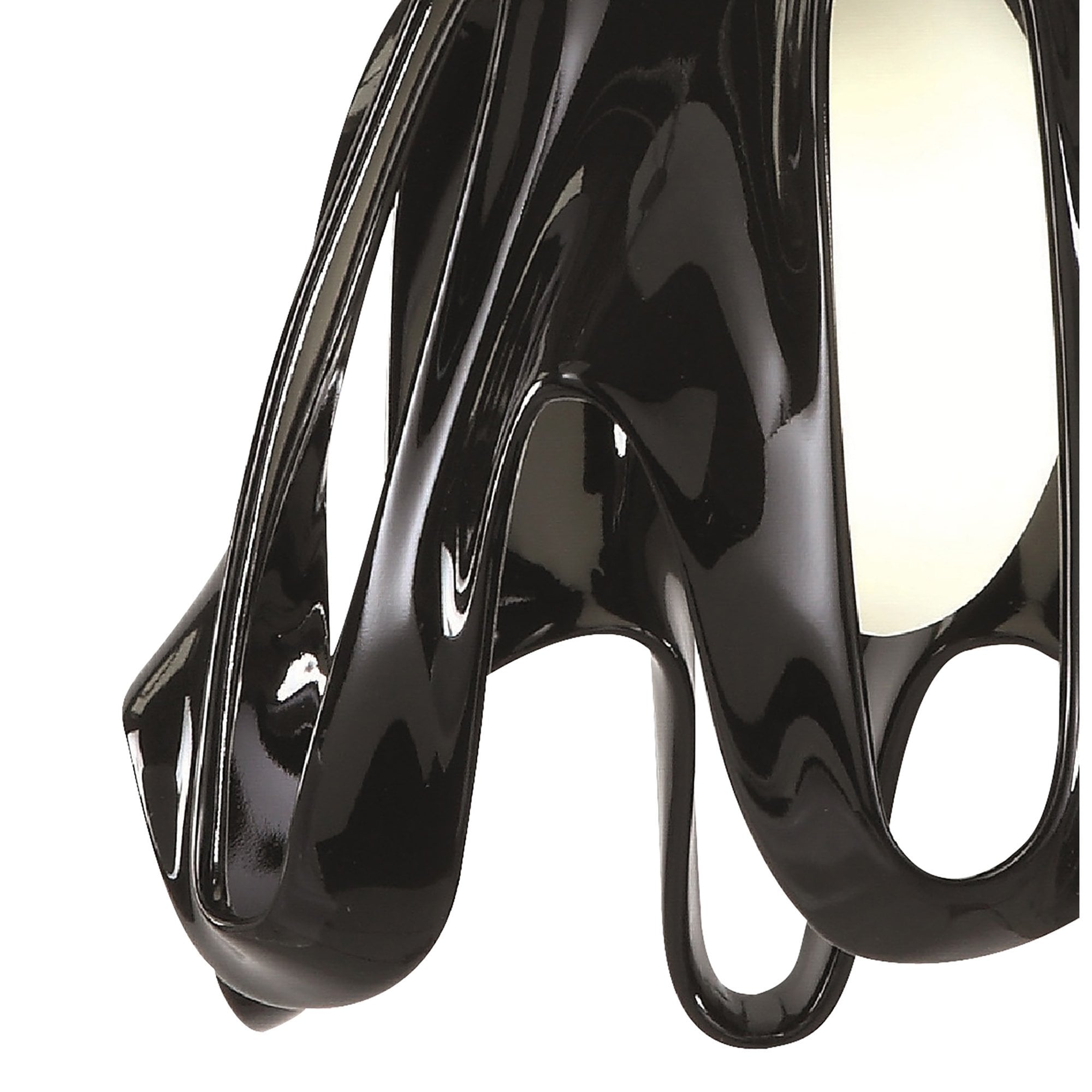 M3741 Phantom Pendant 1 Light E27 Gloss Black/Frosted White Glass/Polished Chrome