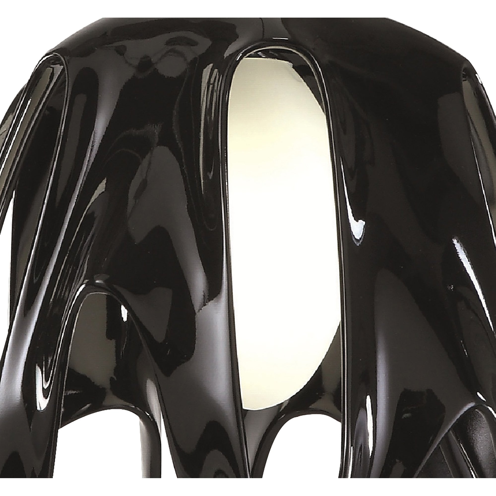 M3741 Phantom Pendant 1 Light E27 Gloss Black/Frosted White Glass/Polished Chrome