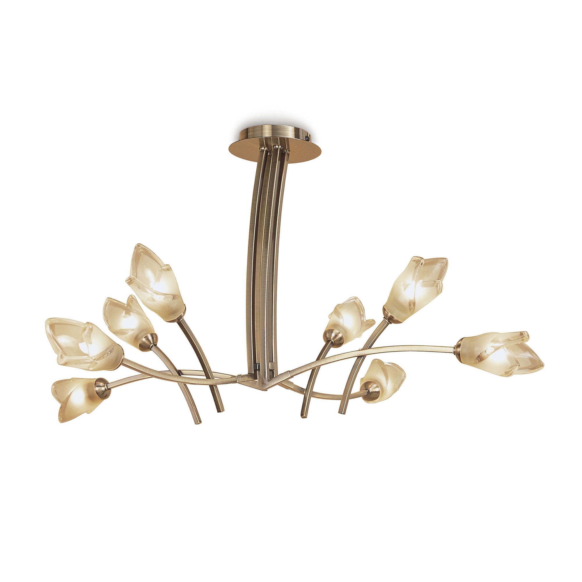 M0180AB Pietra Pendant 4 Arm 8 Light G9 Antique Brass