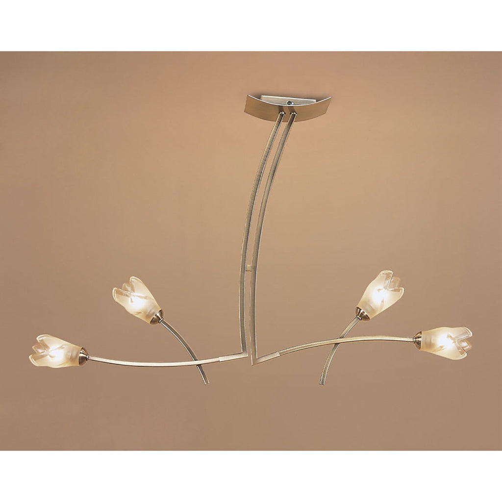 M0183AB Pietra Linear Pendant 2 Arm 4 Light G9 Antique Brass