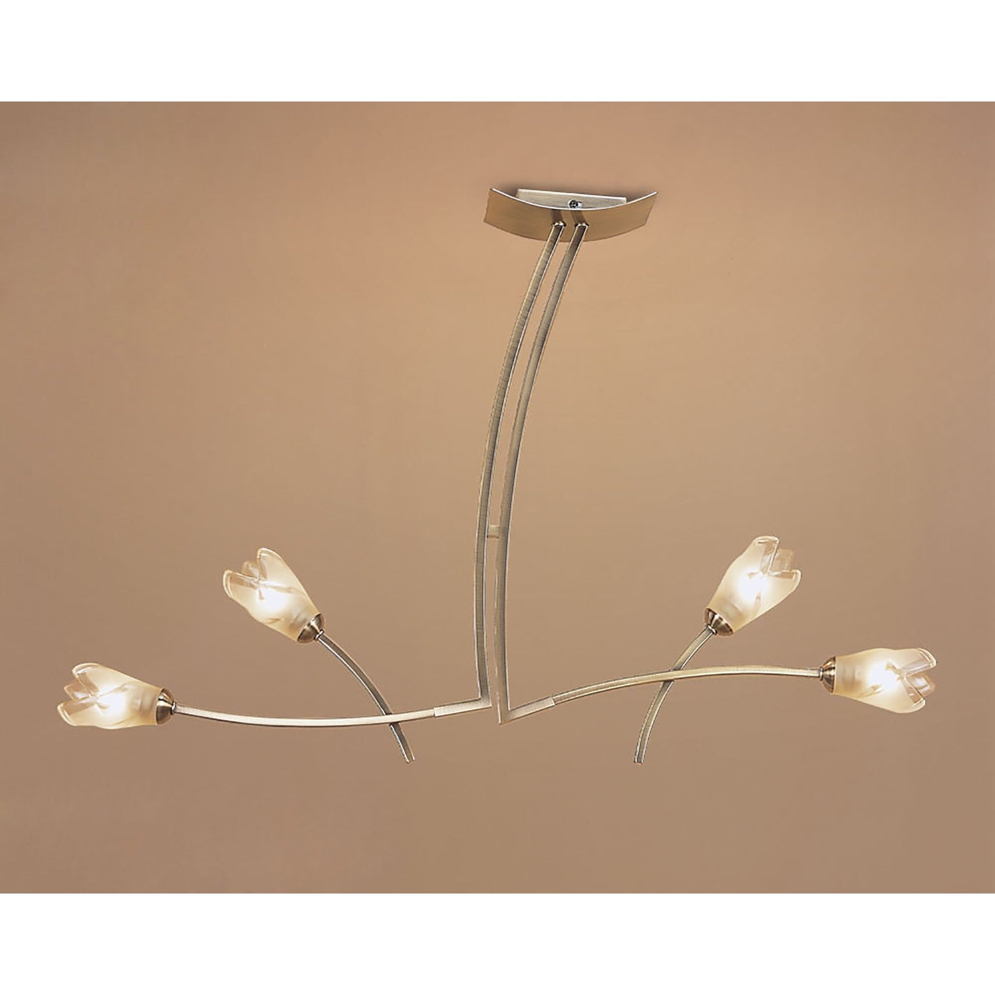 M0183AB Pietra Linear Pendant 2 Arm 4 Light G9 Antique Brass