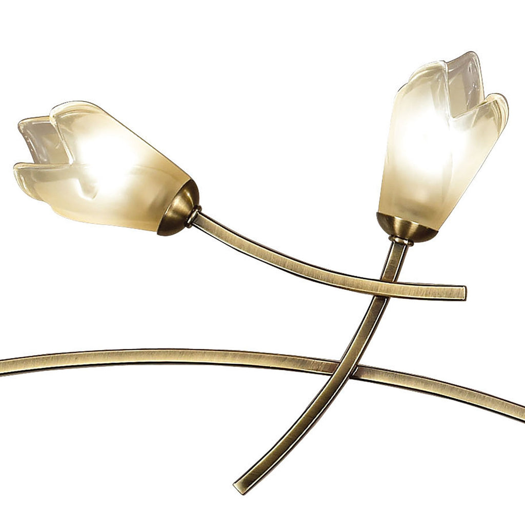 M0191AB Pietra Linear Pendant 2 Arm 6 Light G9 Antique Brass