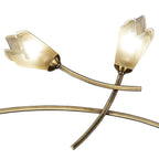 M0191AB Pietra Linear Pendant 2 Arm 6 Light G9 Antique Brass