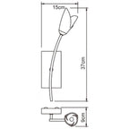 M0192AB/S Pietra Wall Lamp Switched 1 Light G9 Antique Brass