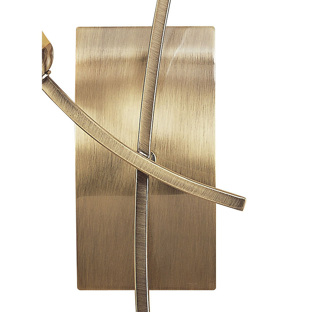 M0193AB/S Pietra Wall Lamp Switched 2 Light G9 Antique Brass