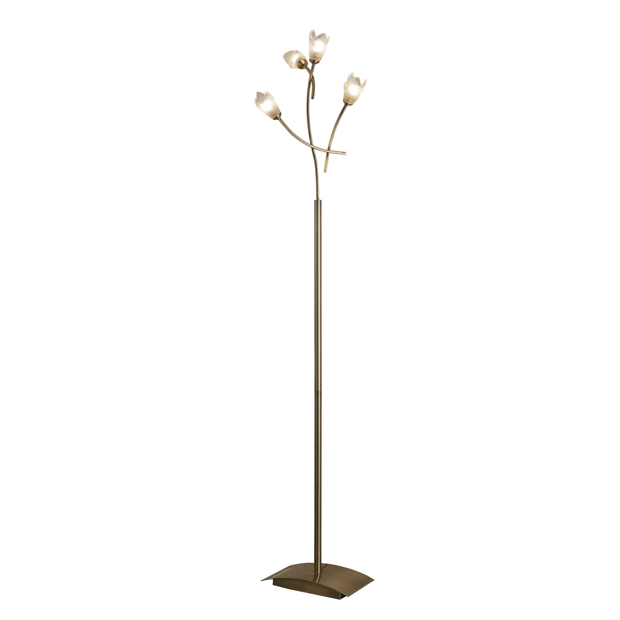 M0195AB Pietra Floor Lamp 4 Light G9 Antique Brass