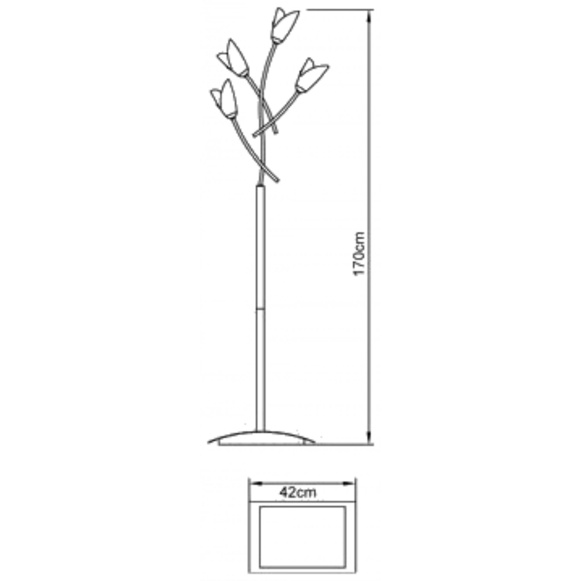 M0195AB Pietra Floor Lamp 4 Light G9 Antique Brass