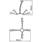 M0180 Pietra Pendant 4 Arm 8 Light G9 Polished Chrome