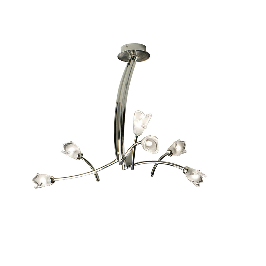 M0181 Pietra Pendant 3 Arm 6 Light G9 Polished Chrome