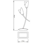 M0182 Pietra Table Lamp 2 Light G9 Polished Chrome