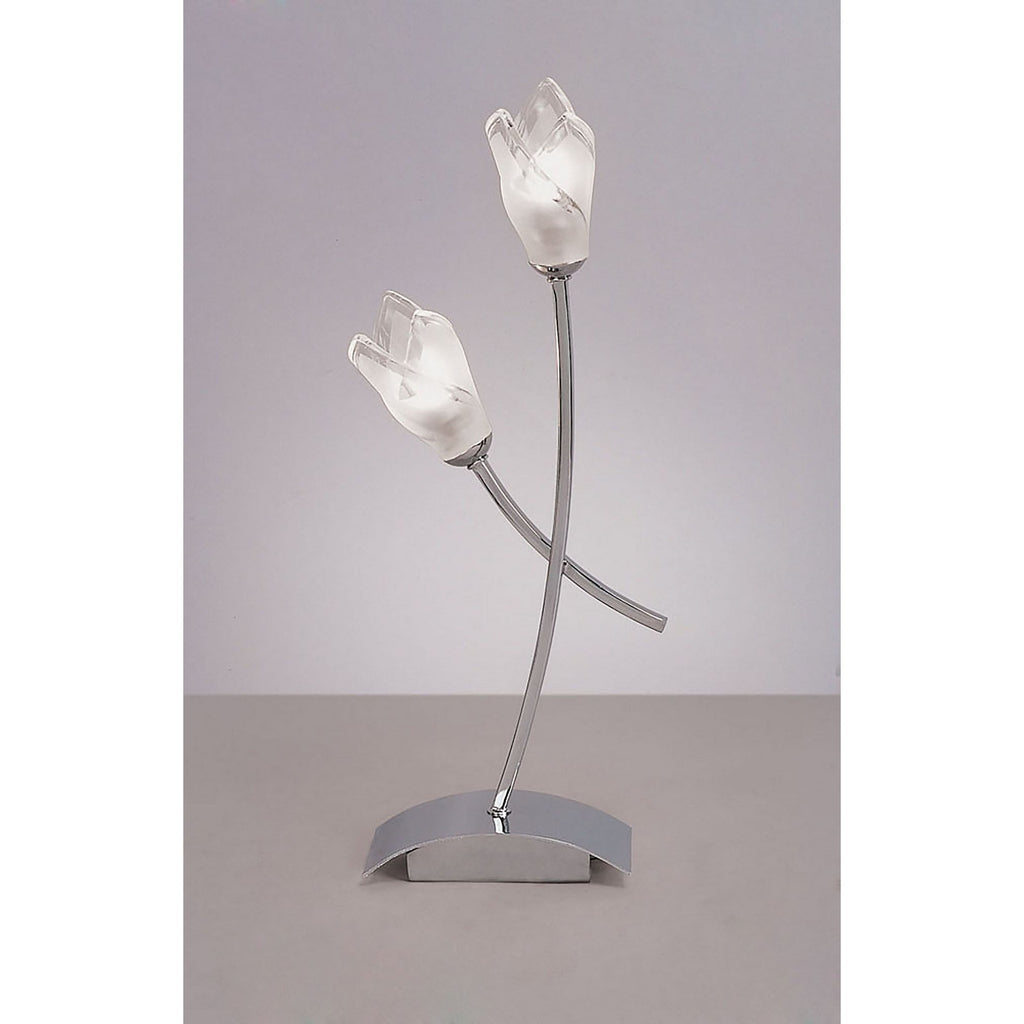 M0182 Pietra Table Lamp 2 Light G9 Polished Chrome