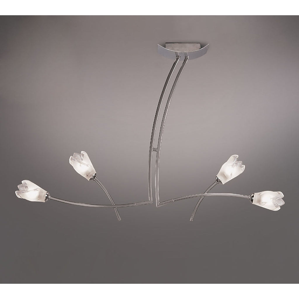 M0183 Pietra Linear Pendant 2 Arm 4 Light G9 Polished Chrome