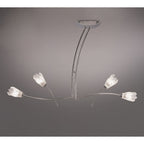 M0183 Pietra Linear Pendant 2 Arm 4 Light G9 Polished Chrome