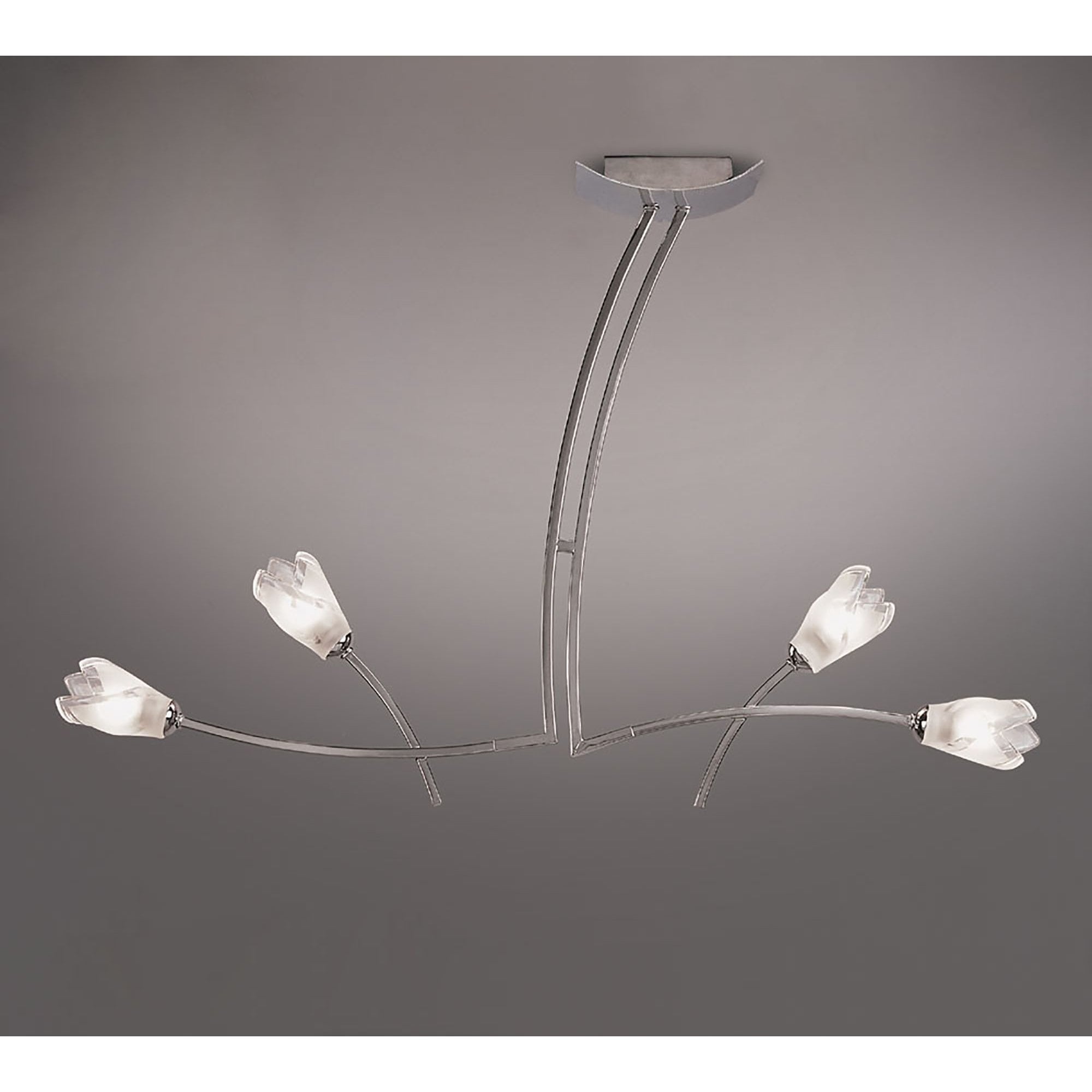 M0183 Pietra Linear Pendant 2 Arm 4 Light G9 Polished Chrome