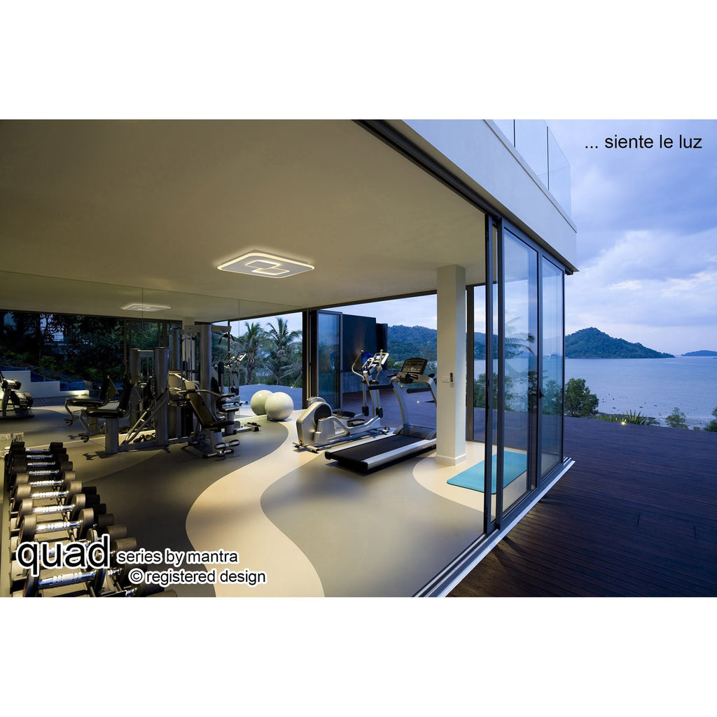 M6455 Quad Ceiling 46cm Square 50W LED 3000-6000K Tuneable Remote Control White