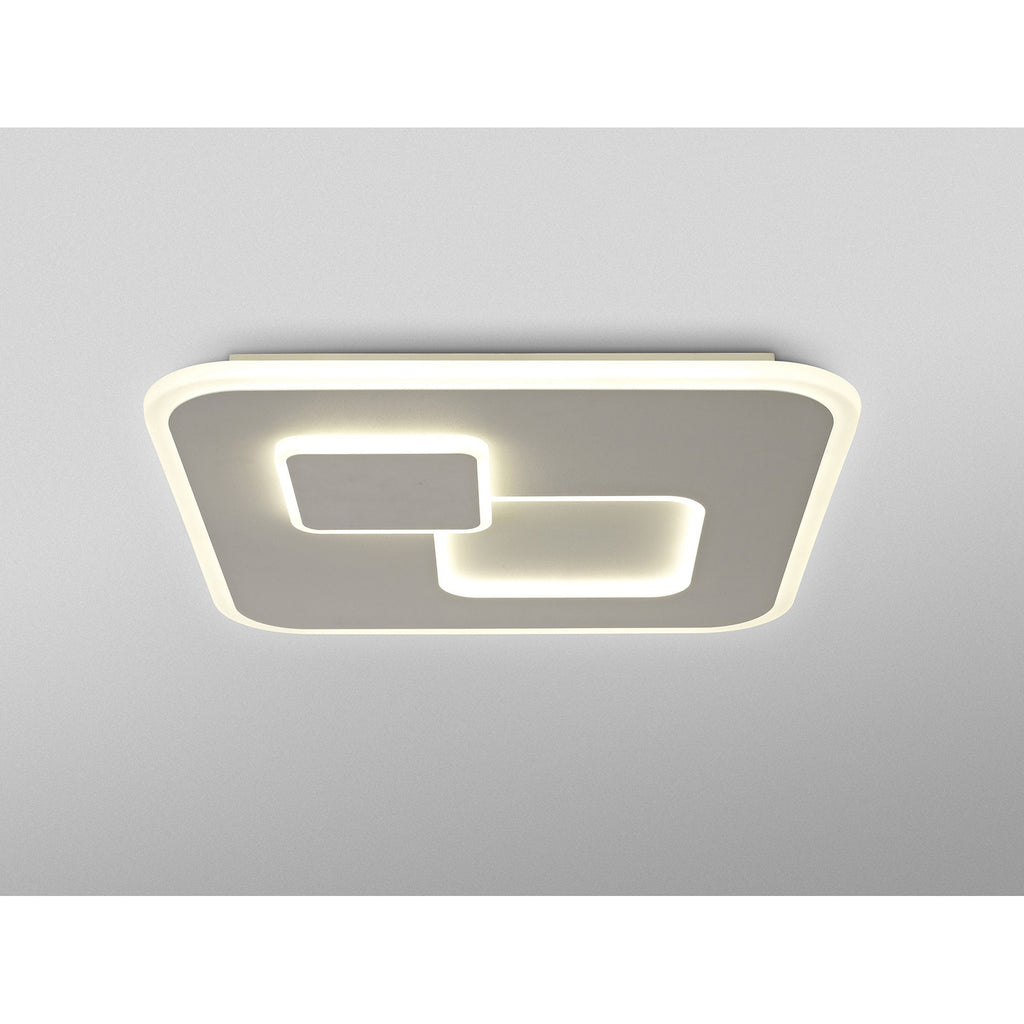 M6455 Quad Ceiling 46cm Square 50W LED 3000-6000K Tuneable Remote Control White