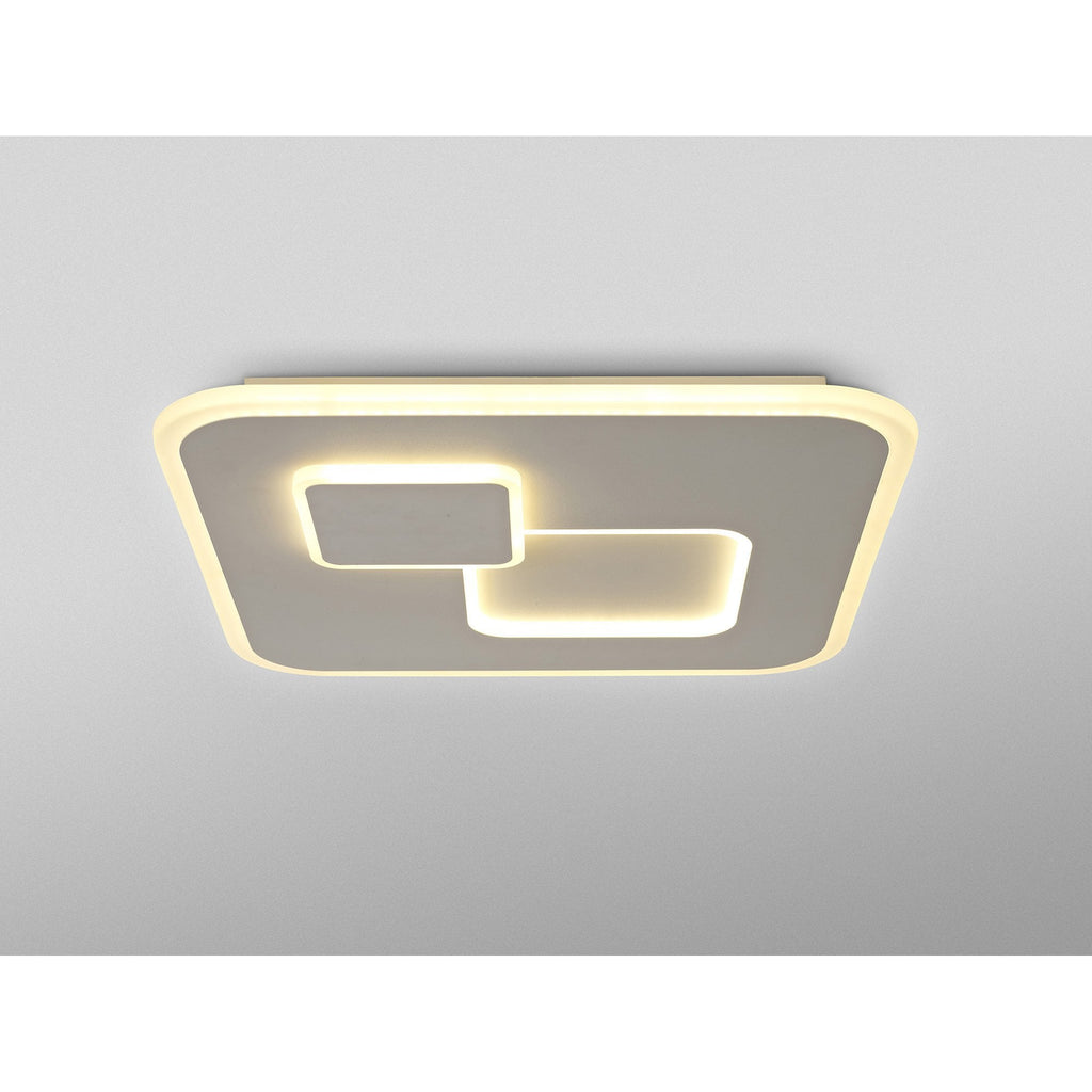 M6455 Quad Ceiling 46cm Square 50W LED 3000-6000K Tuneable Remote Control White