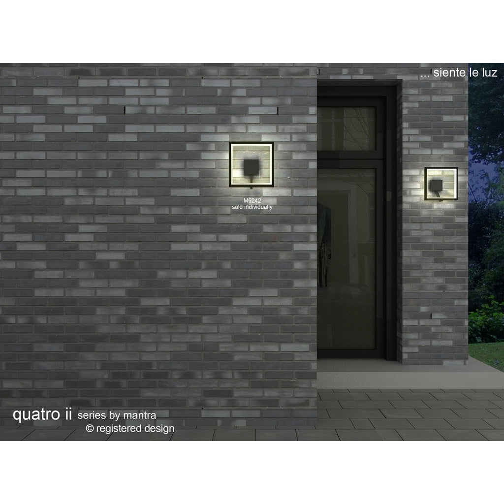 M6244 Quatro II Flush Fitting Square 40cm 45W LED White